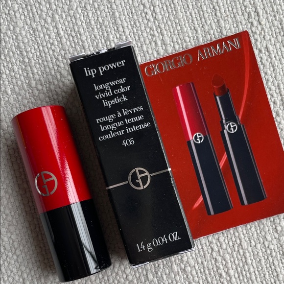 Giorgio Armani Lip Power Vivid Red Lipstick mini - 405 sultan - Picture 11 of 11